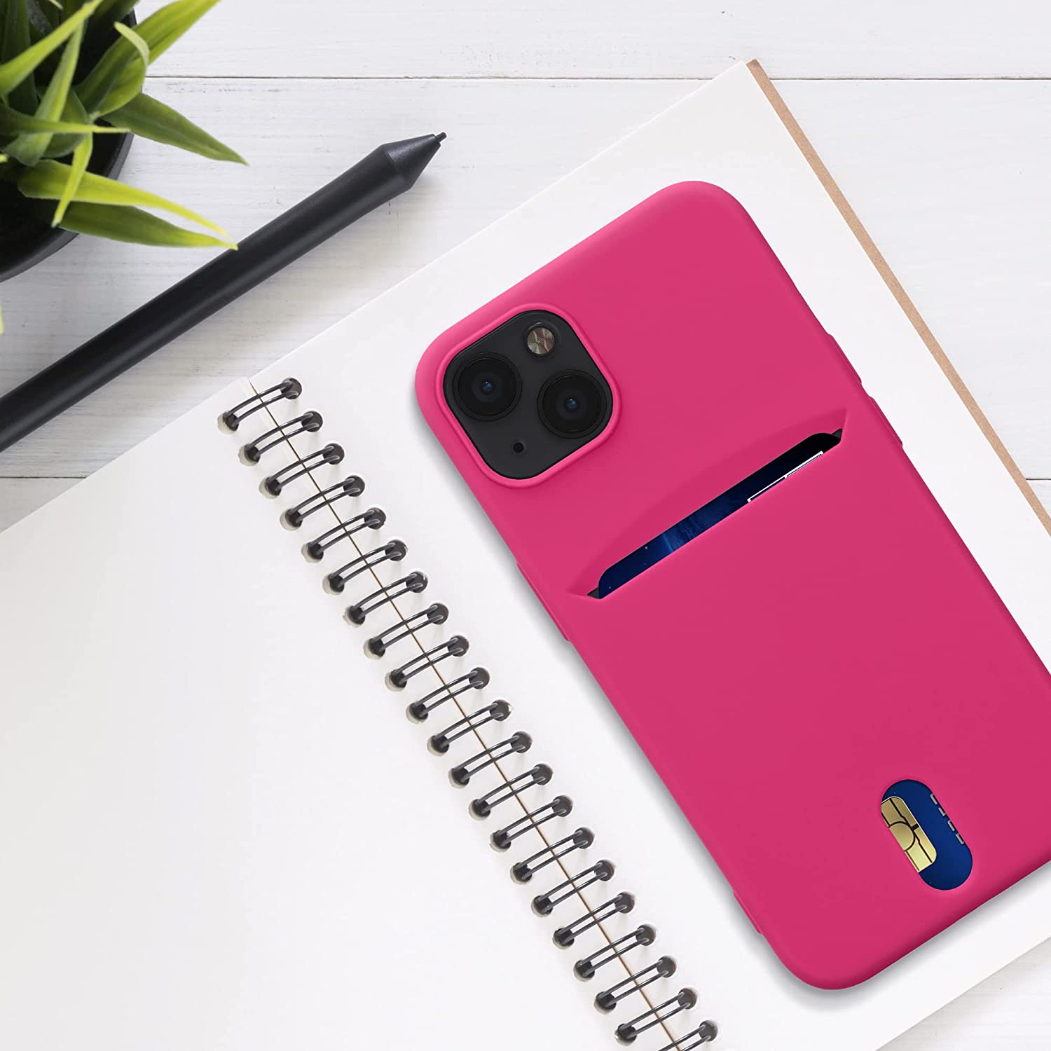 KW iPhone 13 Θήκη Σιλικόνης TPU - Neon Pink - 57748.77