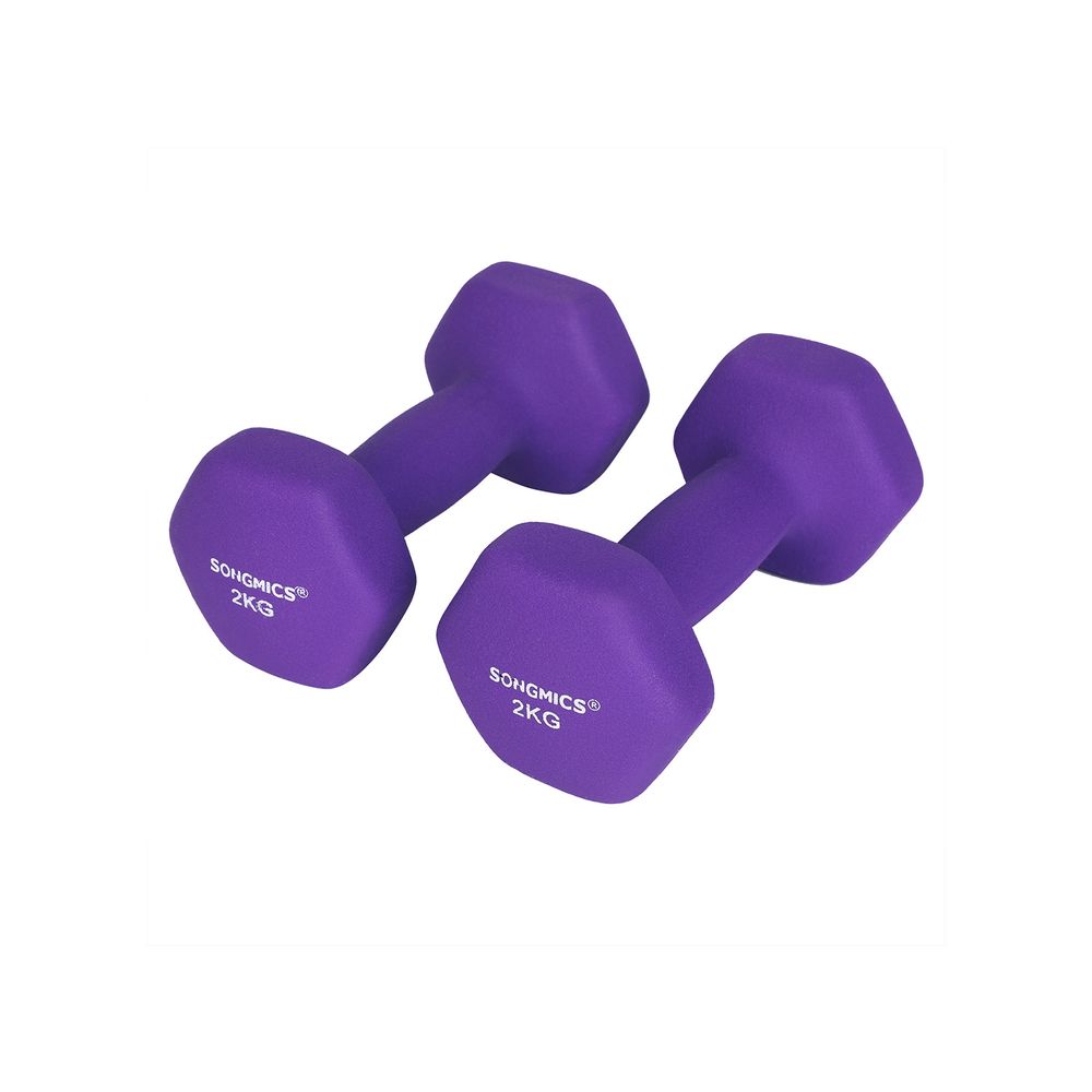 Songmics Σετ με 2 Βαράκια - 2 kg - Purple - SYL64PL