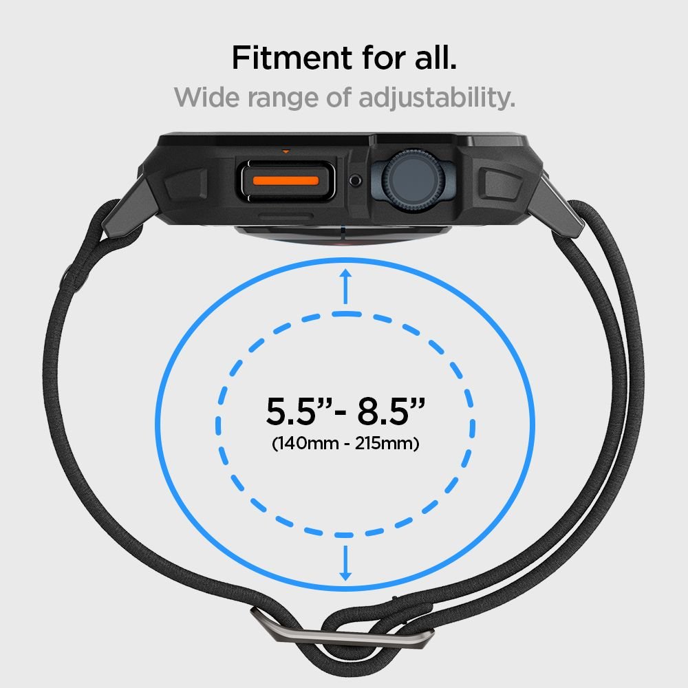Spigen Λουράκι Apple Watch 6/7/8/9 - SE (1/2/3) - 44/45mm με Θήκη Προστασίας Lite Fit Pro - Matte Black