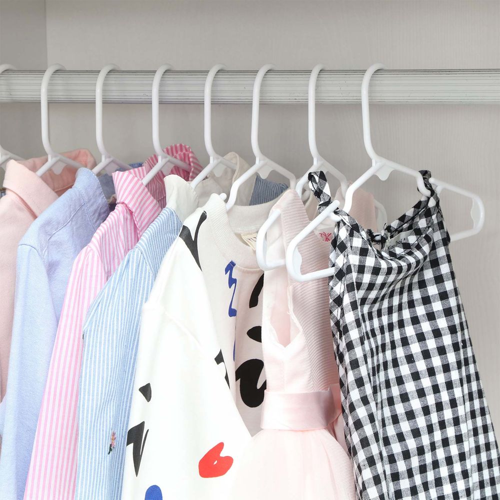 Songmics Σετ με 30 Πλαστικές Παιδικές Κρεμάστρες Ρούχων - White - CRP06W-30