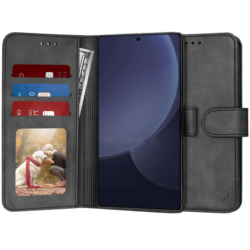 Techsuit Samsung Galaxy S25 Ultra - Diary Book - Θήκη Πορτοφόλι από Δερματίνη με Stand - Black