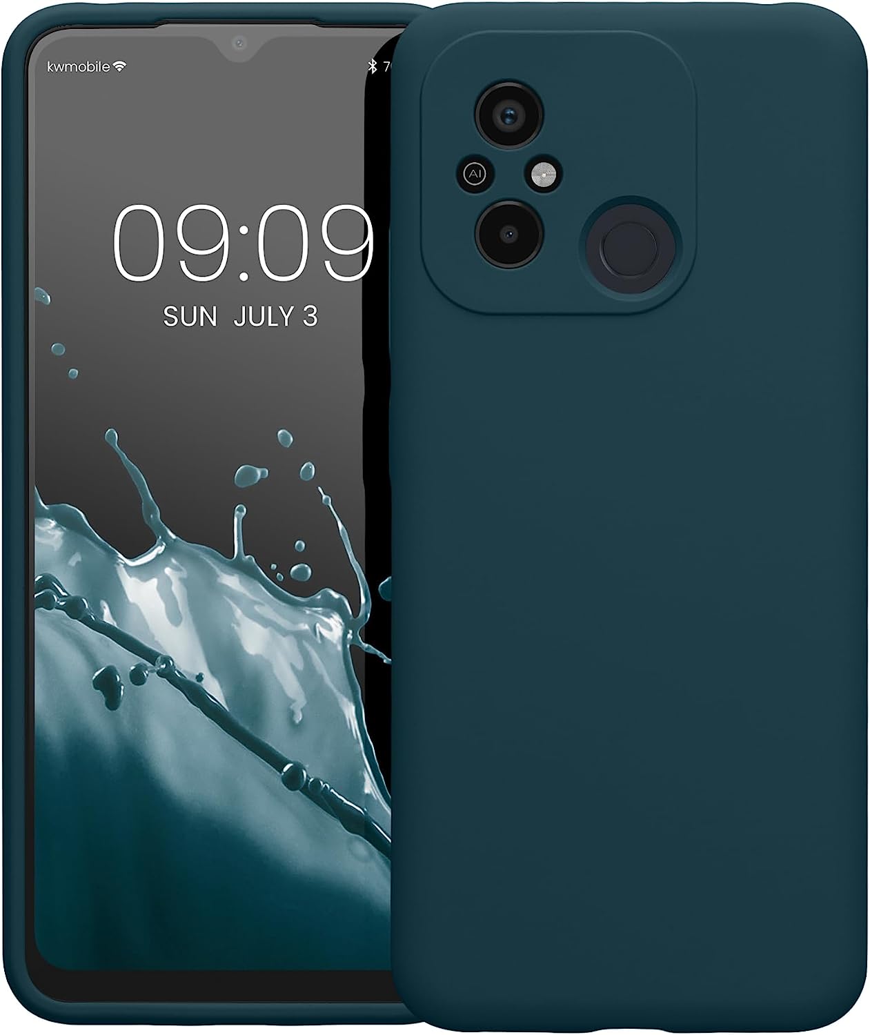 KW Xiaomi Redmi 12C Θήκη Σιλικόνης Rubberized TPU - Teal Matte - 61263.57