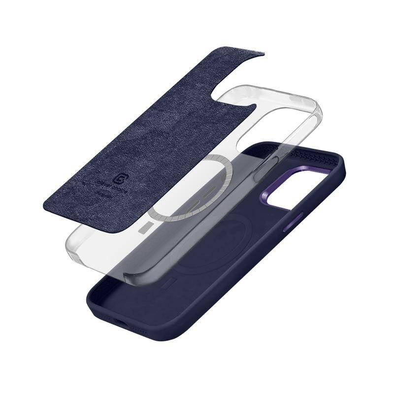 Crong iPhone 15 Pro Max Color Cover Lux Magnetic - Θήκη Σιλικόνης με MagSafe - Navy Blue