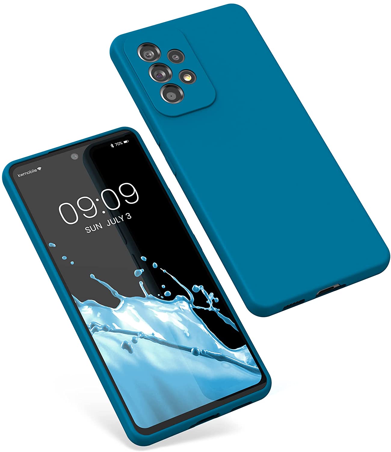 KW Samsung Galaxy A53 5G Θήκη Σιλικόνης Rubber TPU - Caribbean Blue - 57835.224