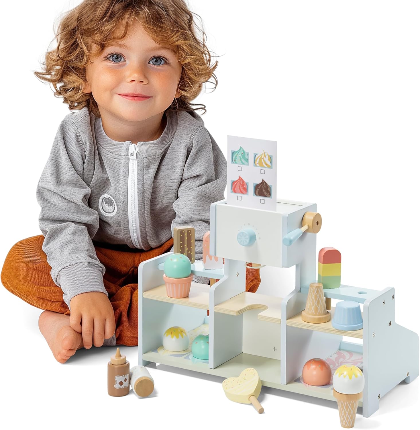 Navaris Ξύλινο Παιχνίδι Παγωτατζίδικo - Multicolor