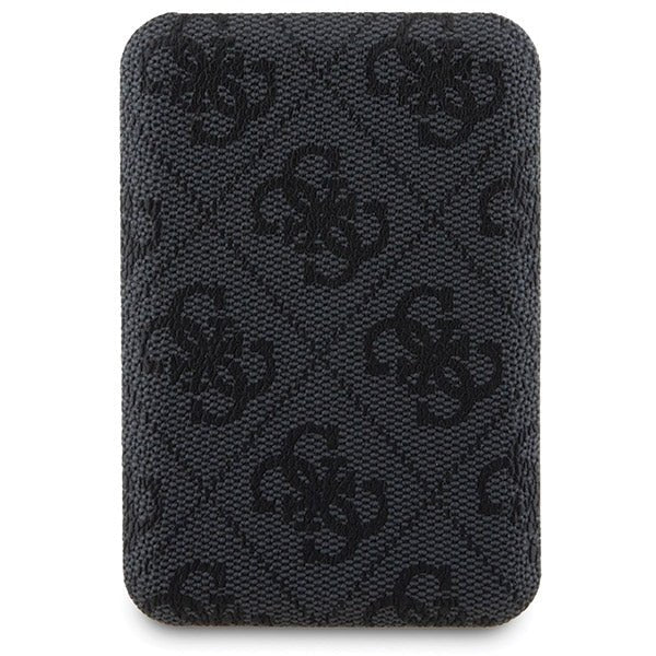 Guess iPhone 15 - 4G Metal Logo Σετ MagSafe Σκληρή Θήκη με Επένδυση Συνθετικού Δέρματος και Powerbank 5000mAh - Black - GUBPM5P15S4GEMGK