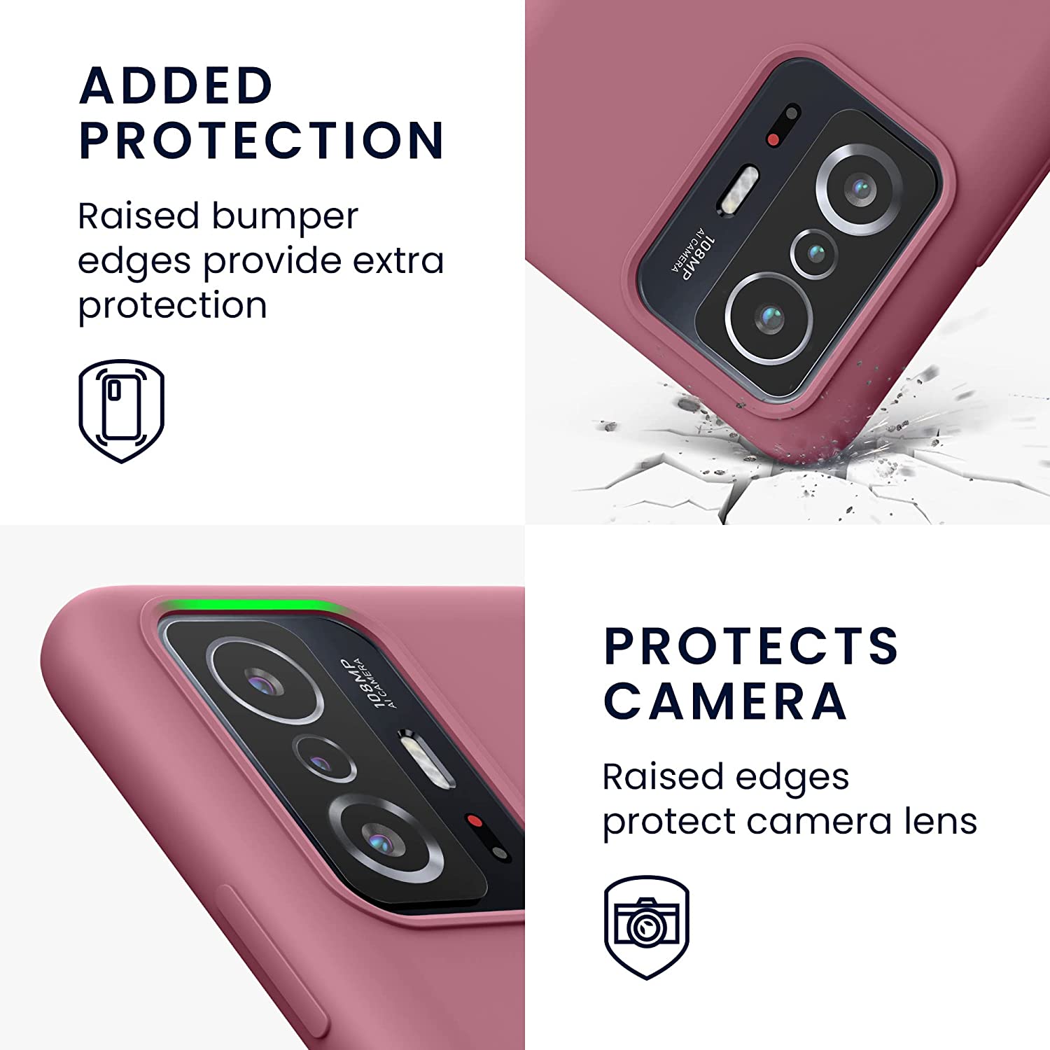 KW Xiaomi 11T / 11T Pro Θήκη Σιλικόνης Rubber TPU - Deep Rusty Rose - 56209.167