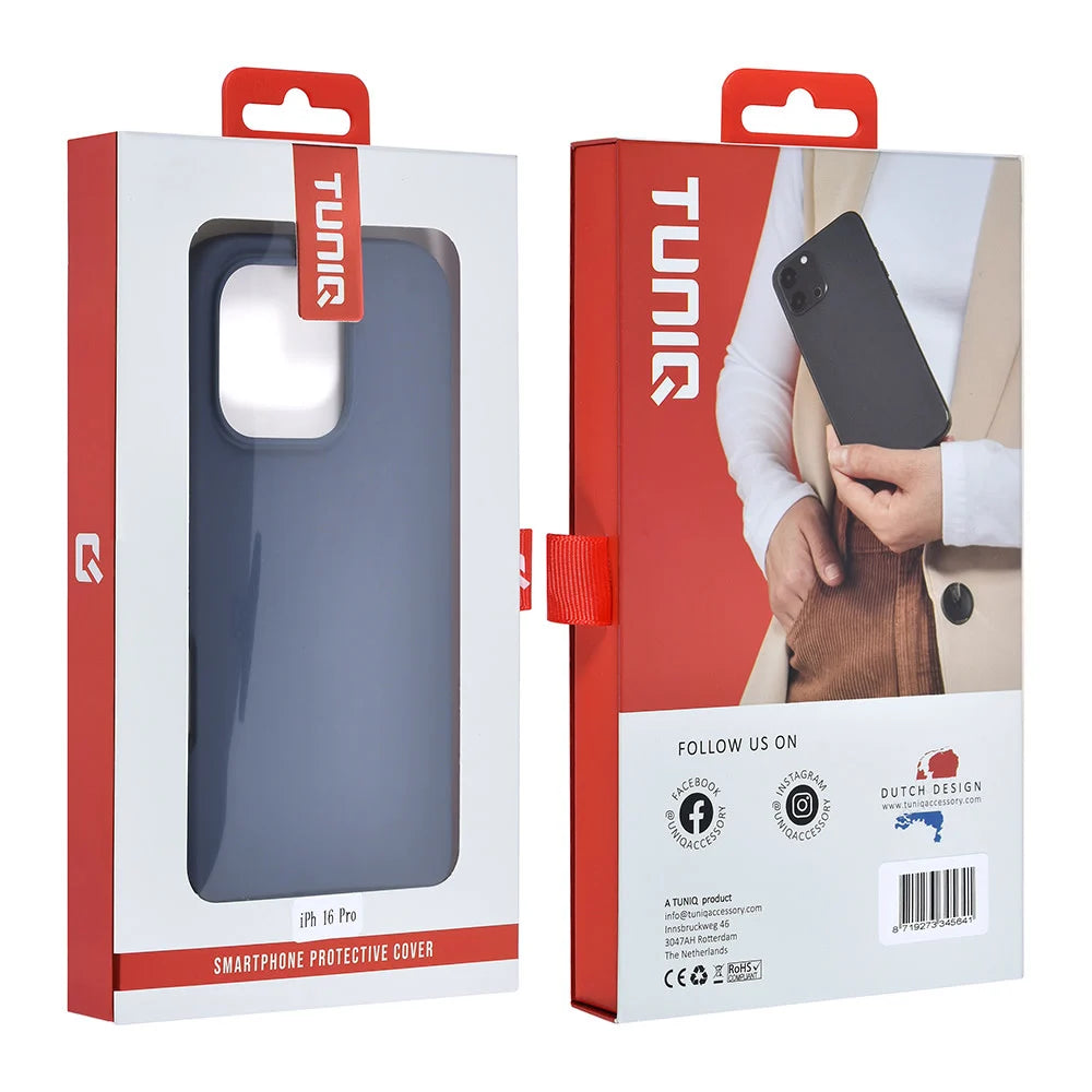 Tuniq iPhone 16 Pro Premium Liquid Silicone Θήκη Σιλικόνης - Dark Blue