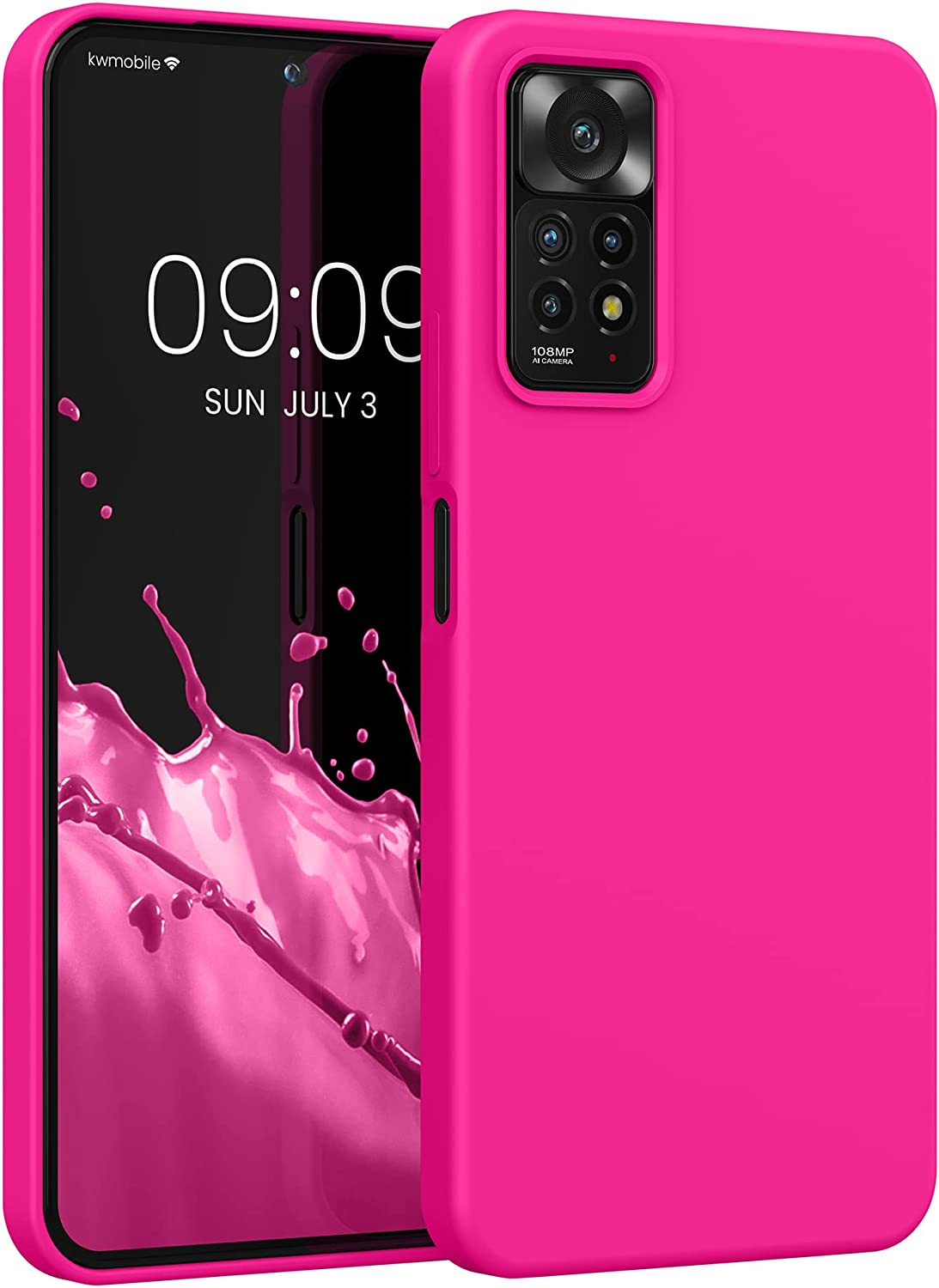 KW Xiaomi Redmi Note 11 Pro / Note 11 Pro 5G Θήκη Σιλικόνης Rubberized TPU - Neon Pink - 57373.77