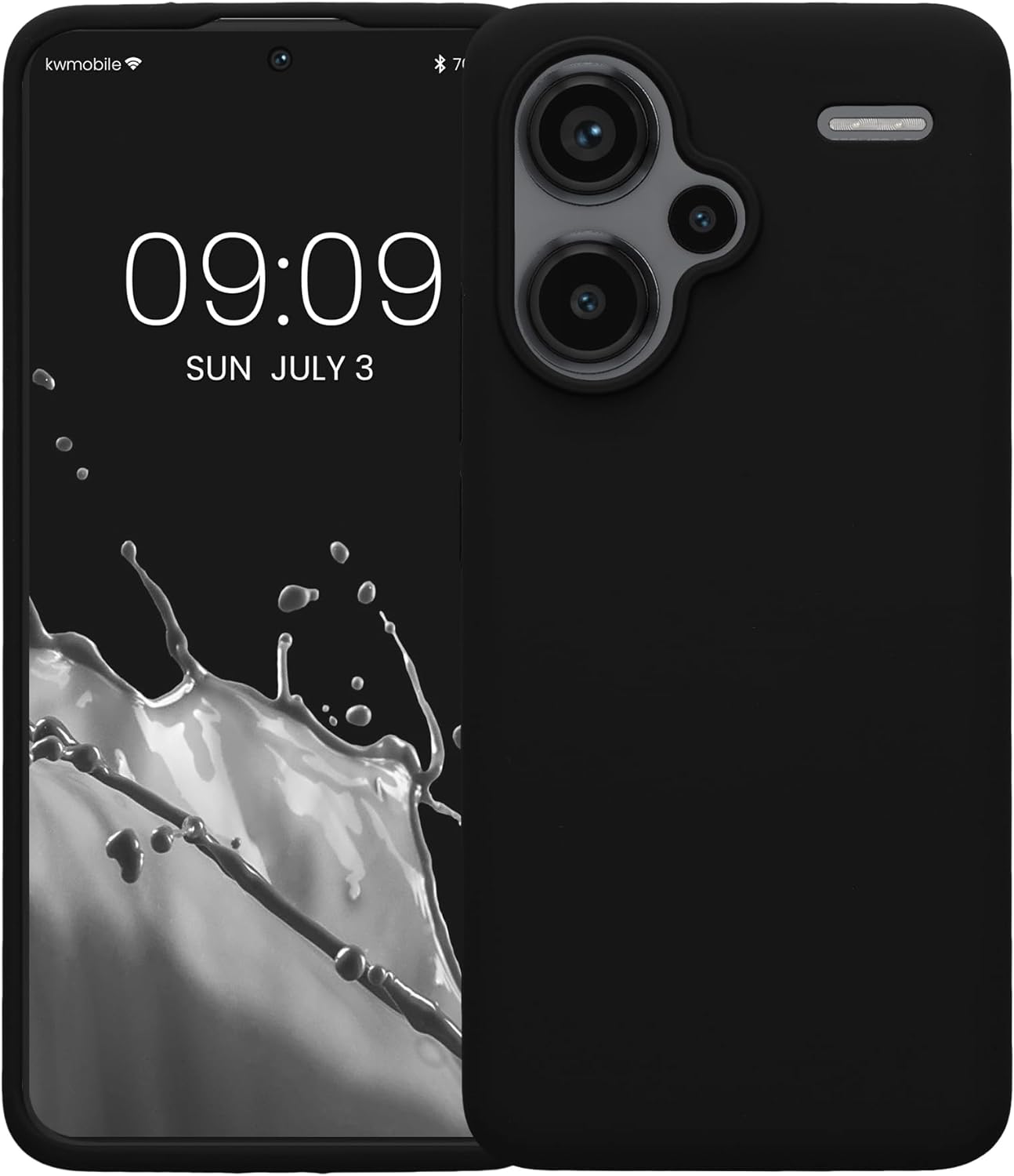 KW Xiaomi Redmi Note 13 Pro+ 5G Θήκη Σιλικόνης Rubberized TPU - Black