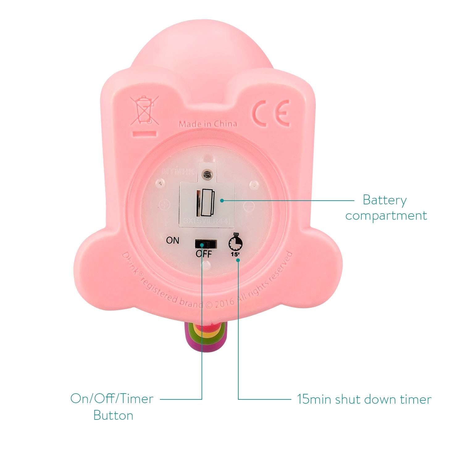 Navaris LED Night Light for Kids Φως Νυκτός για Παιδιά Design Unicorn - Pink - 42638
