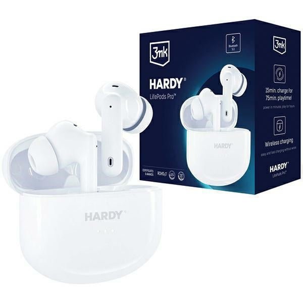 3MK Hardy LifePods Pro - Bluetooth 5.3 - Ασύρματα ακουστικά για Κλήσεις / Μουσική - White