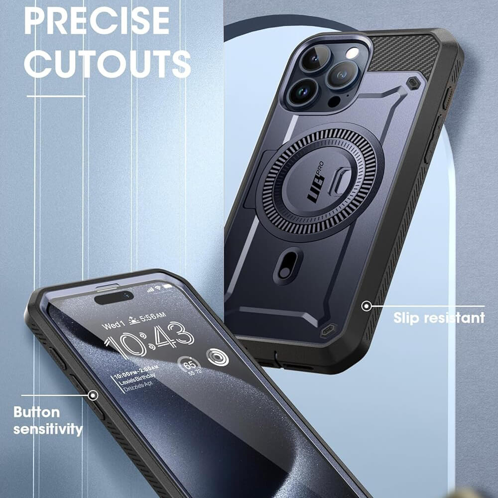 Supcase iPhone 15 Pro Max - Unicorn Beetle Pro MagSafe - Σκληρή Θήκη με Προστασία Οθόνης και Stand - Mountain