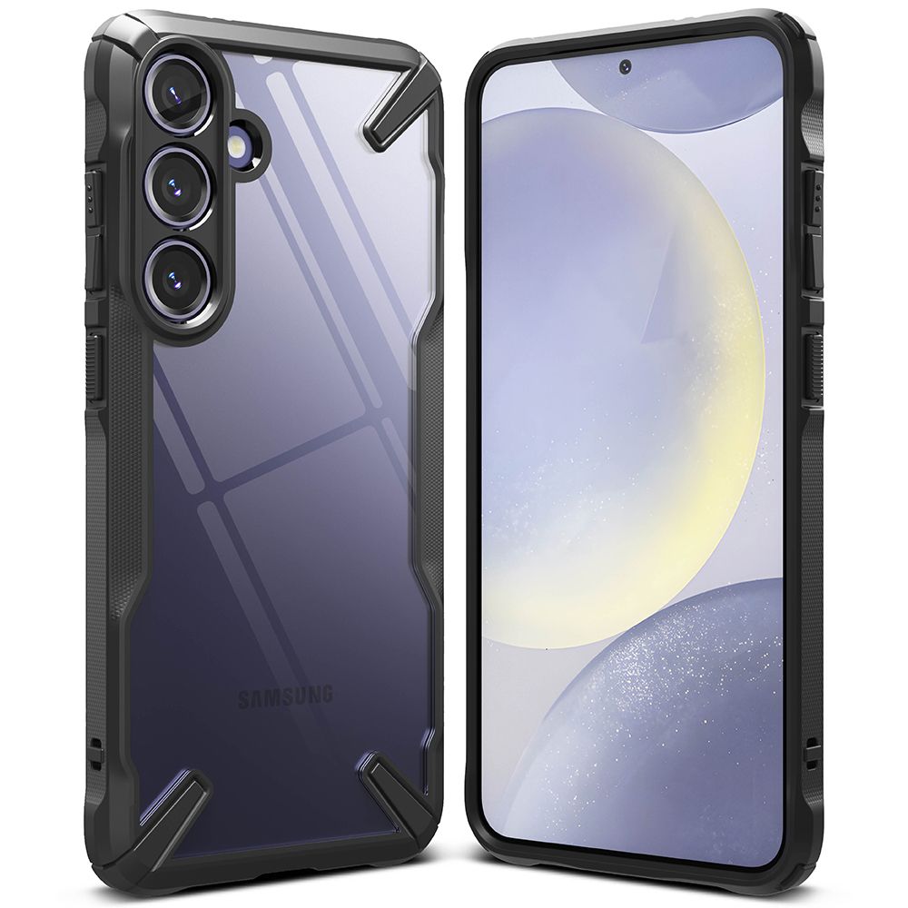 Ringke Samsung Galaxy S24+ Fusion X Σκληρή Θήκη με Πλαίσιο Σιλικόνης - Black - Διάφανη