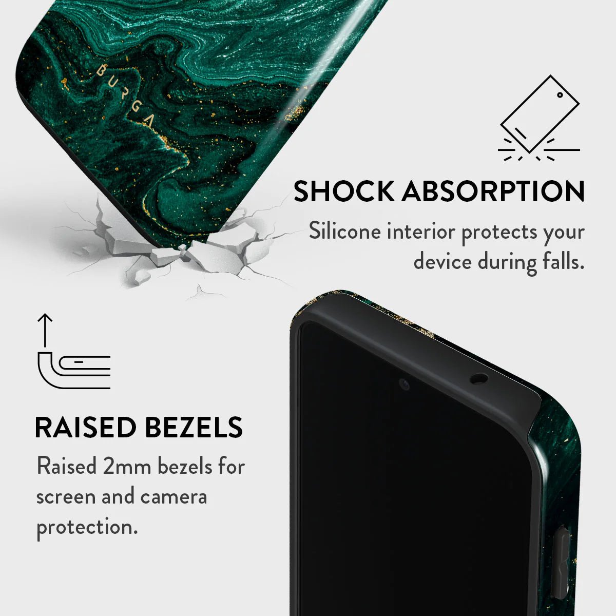 Burga Samsung Galaxy S23 FE Fashion Tough Σκληρή Θήκη - Emerald Pool