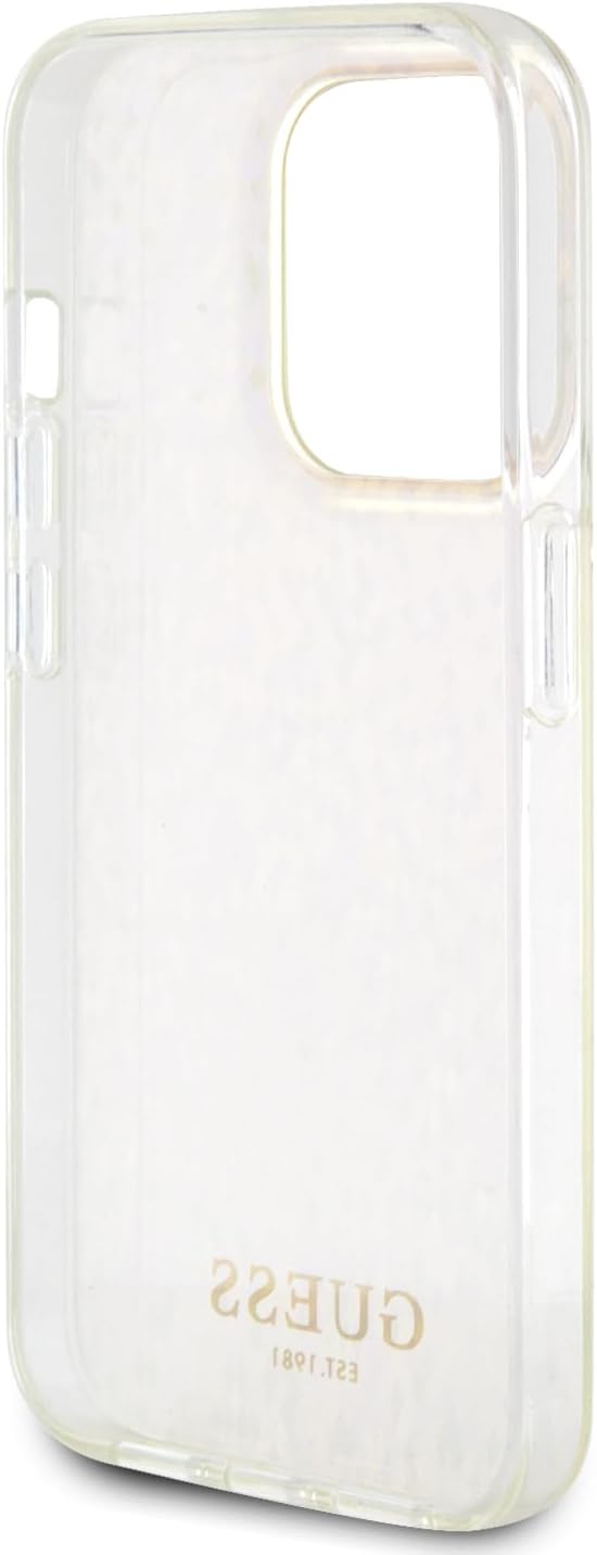 Guess iPhone 15 Pro IML Faceted Mirror Disco Iridescent Σκληρή Θήκη με Πλαίσιο Σιλικόνης - Pink - GUHCP15LHDECMP