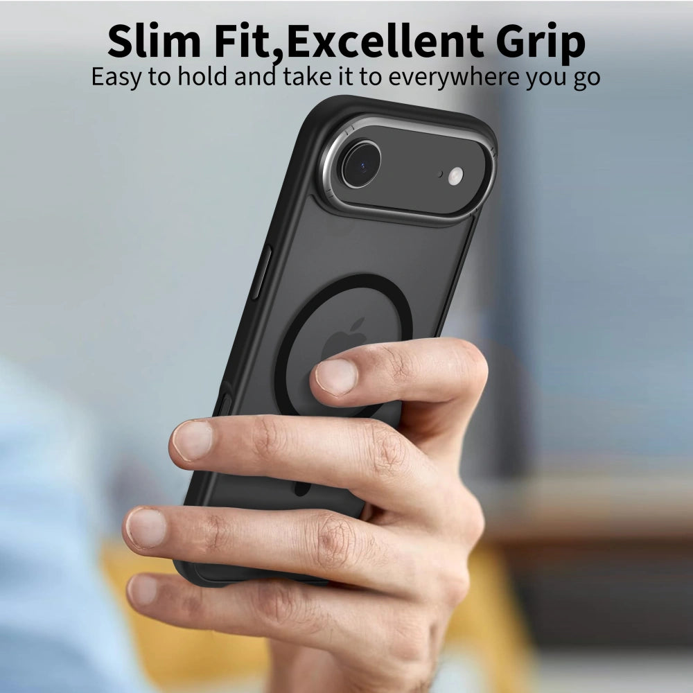 Tech-Protect iPhone Air MagEdge - Σκληρή Θήκη με Πλαίσιο Σιλικόνης και MagSafe - Matte Black / Gunmetal