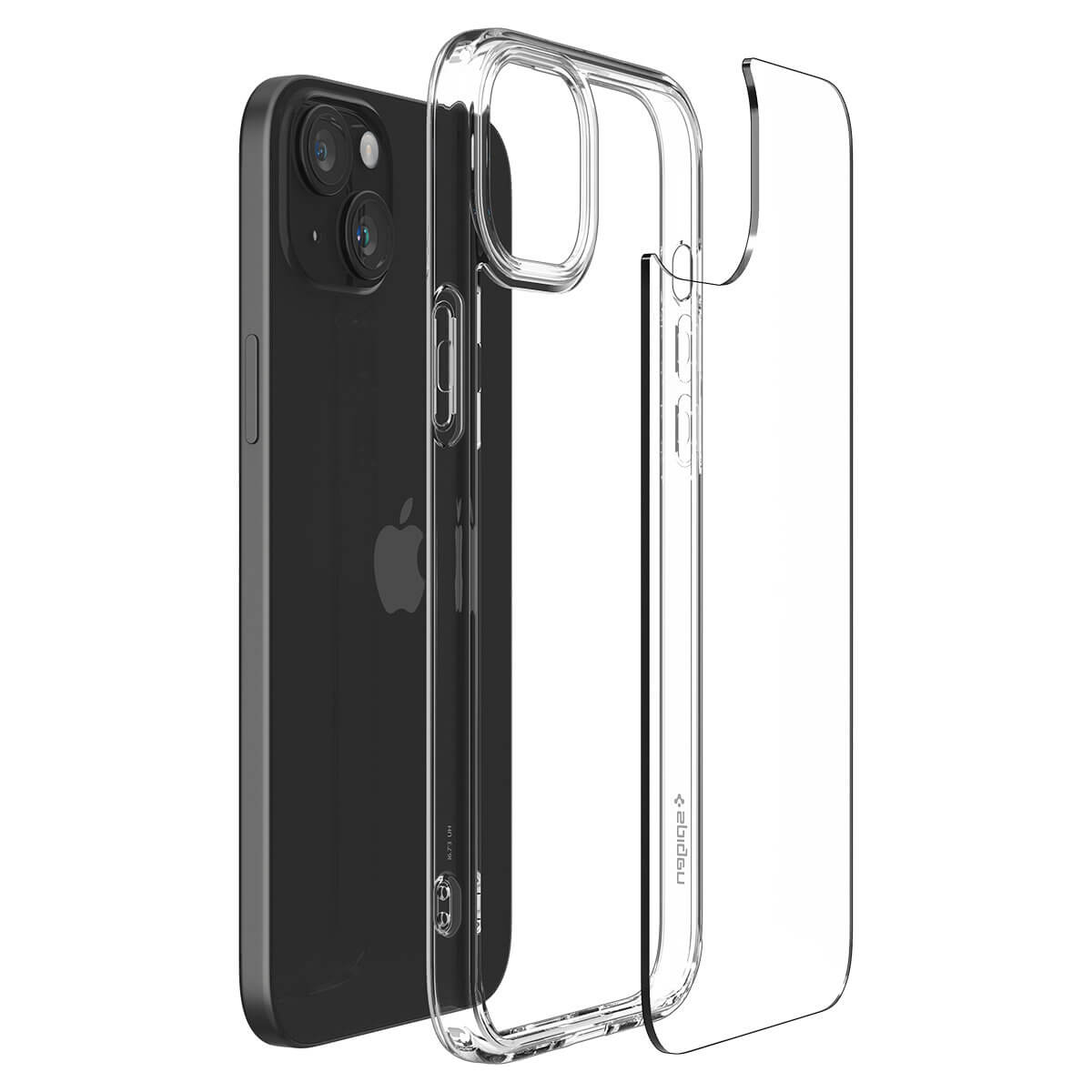 Spigen iPhone 15 Crystal Hybrid Σκληρή Θήκη με Πλαίσιο Σιλικόνης - Crystal Clear