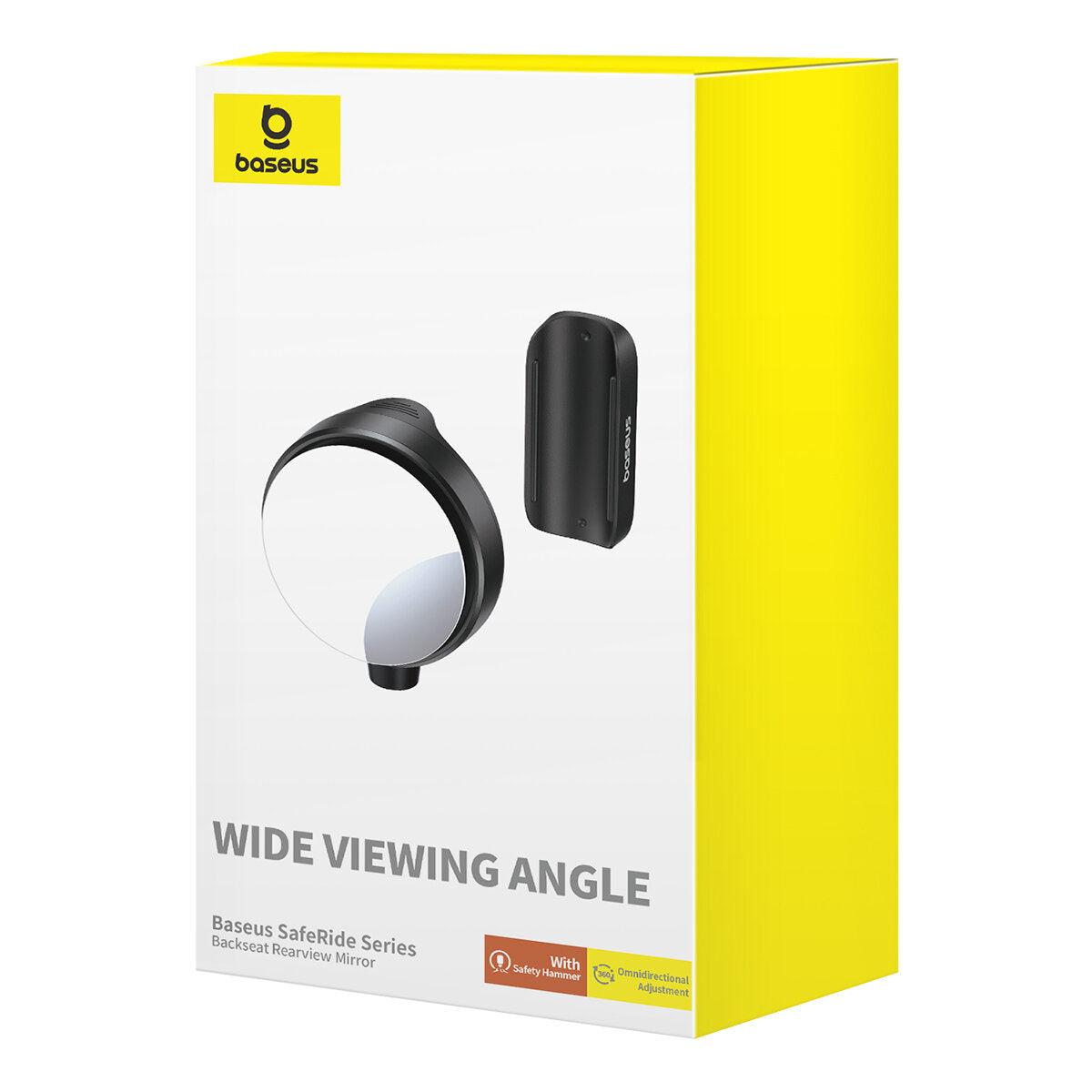 Baseus SafeRide Series Βοηθητικός Καθρέπτης Αυτοκινήτου με Σφυρί Ασφαλείας - Black - C11537200111-00