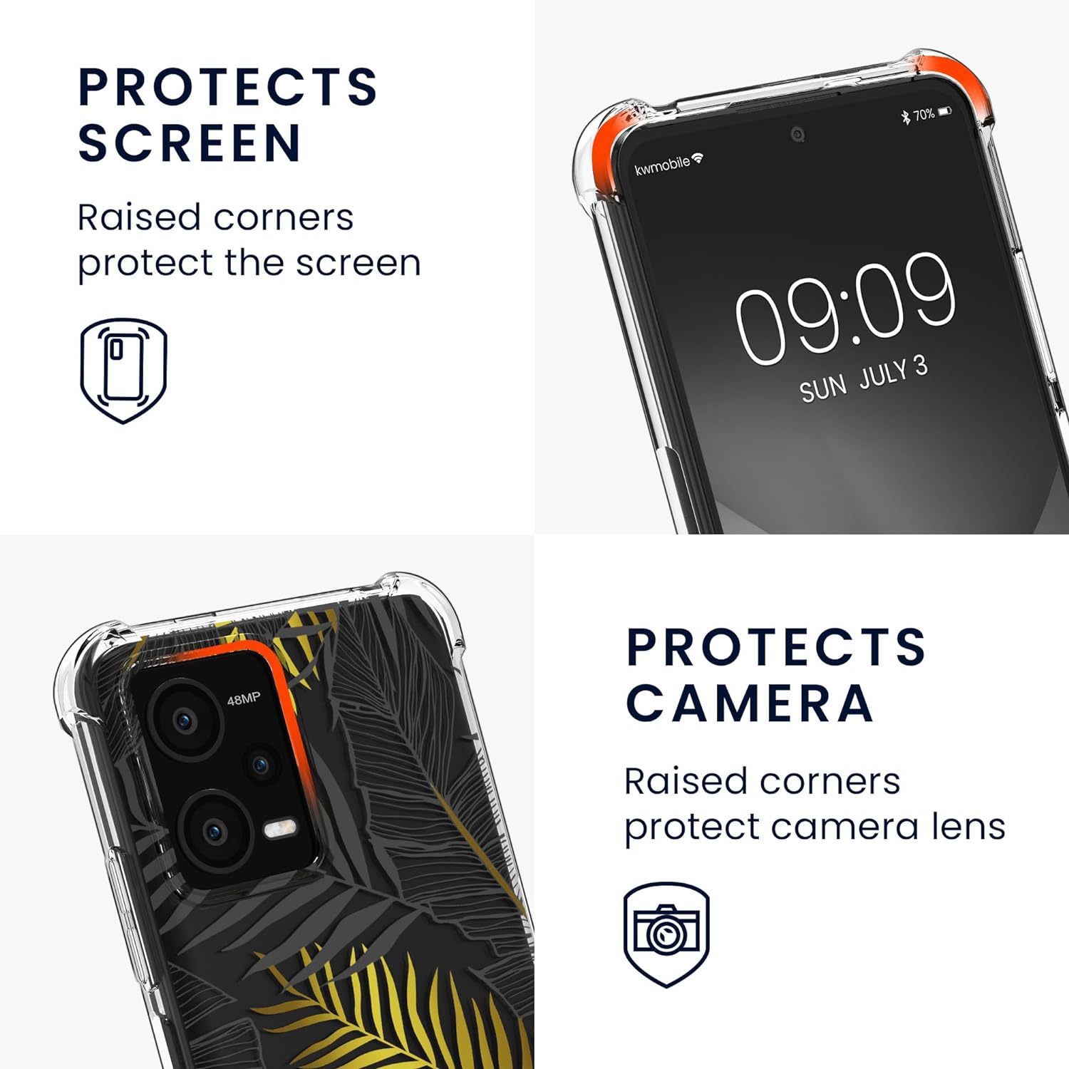 KW Xiaomi Redmi Note 12 5G / Xiaomi Poco X5 5G Θήκη Σιλικόνης TPU με Λουράκι - Design Jungle - Yellow / Grey / Διάφανη - 60892.03