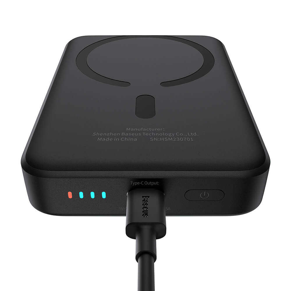 Baseus Mini Air Ασύρματο MagSafe PowerBank 10000mAh 20W με Καλώδιο Type - C to Type - C - Black