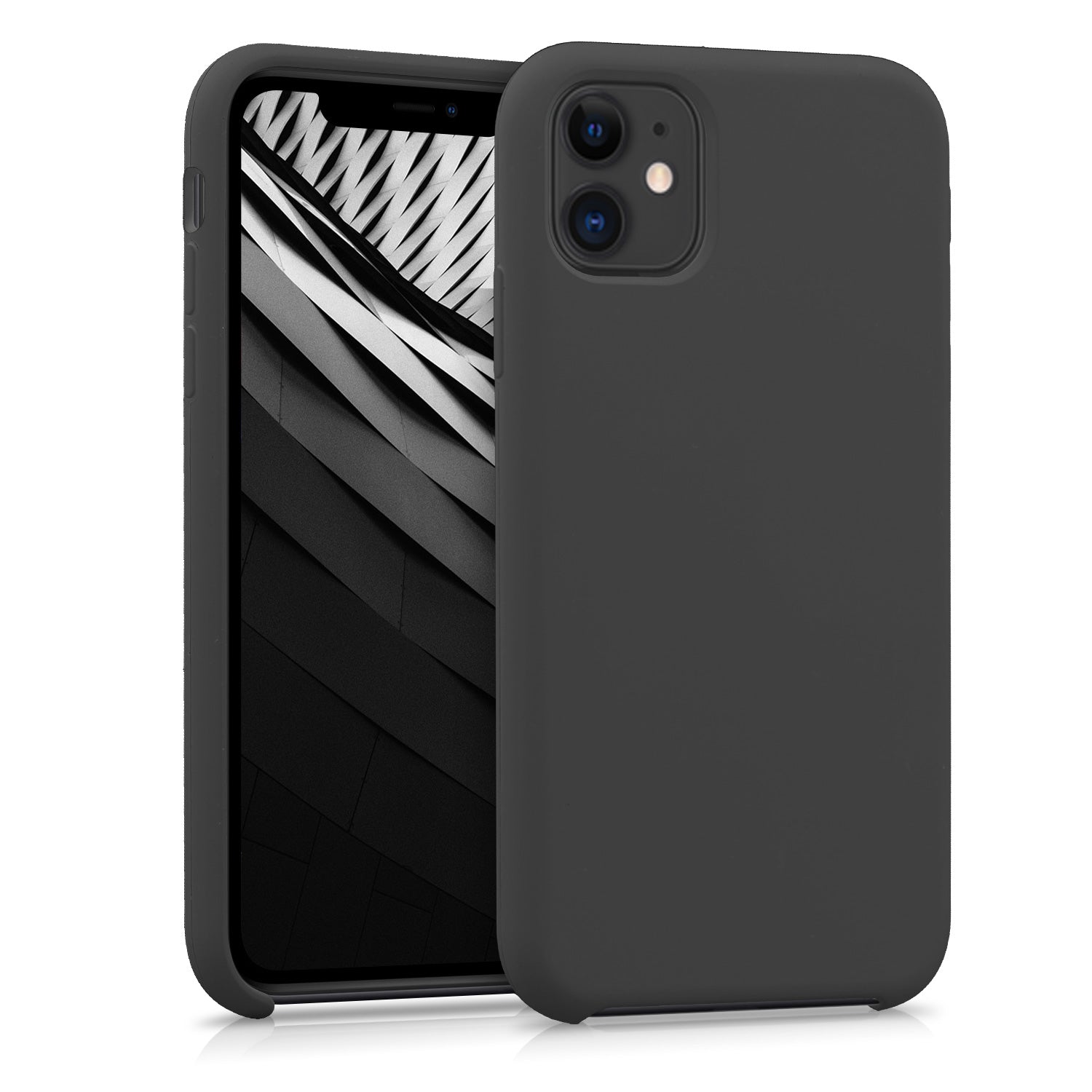 KW iPhone 11 Θήκη Σιλικόνης Rubber TPU - Black - 49724.01