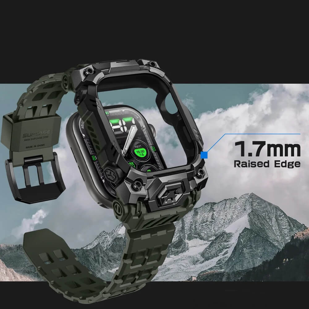 Supcase Λουράκι Apple Watch 10/11 - 46mm Unicorn Beetle Ore Pro Version Λουράκι με Θήκη Προστασίας - Dark Green