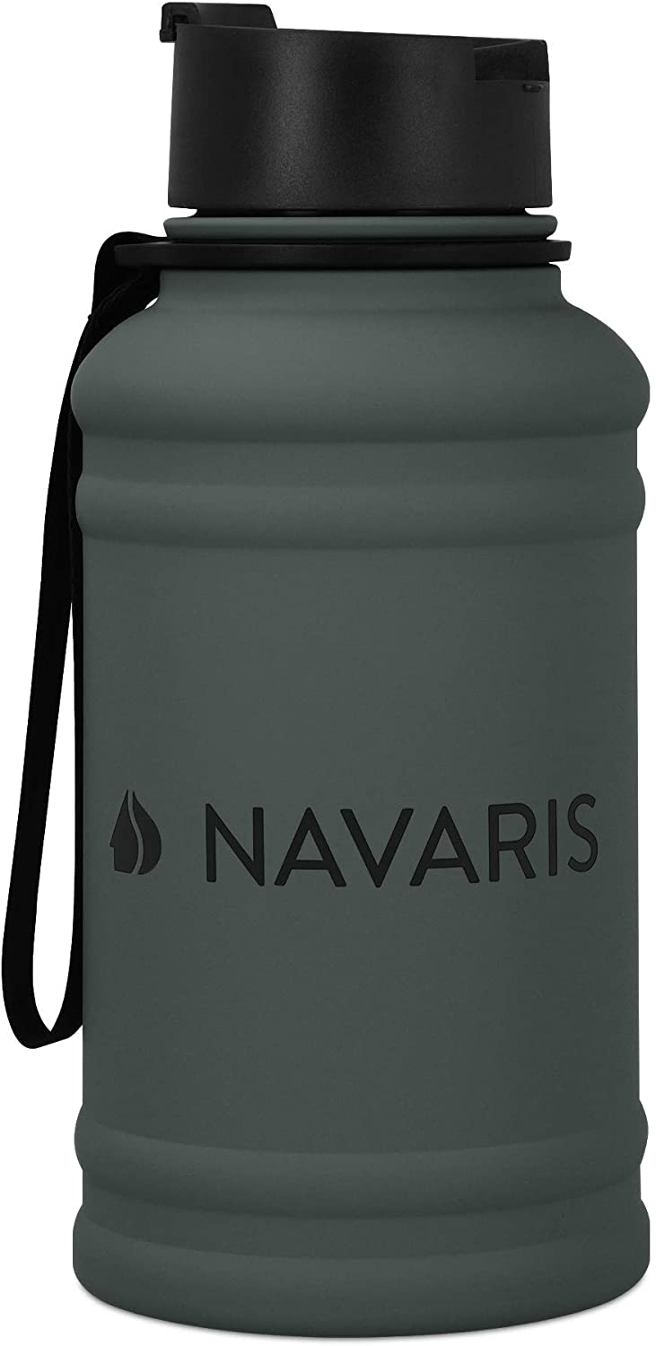 Navaris Μπουκάλι Νερού από Ανοξείδωτο Ατσάλι - BPA Free - 1.3 L - Anthrazit - 52873.73