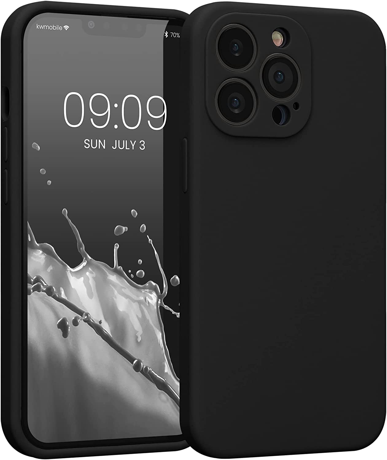 KW iPhone 13 Pro Θήκη Σιλικόνης Rubberized TPU - Black - 59360.01