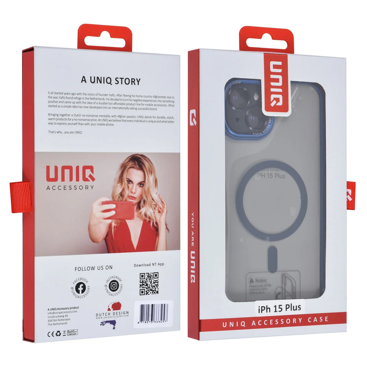 Tuniq iPhone 15 Plus / 14 Plus - MagSafe Σκληρή Θήκη με Πλαίσιο Σιλικόνης - Μπλε Ματ