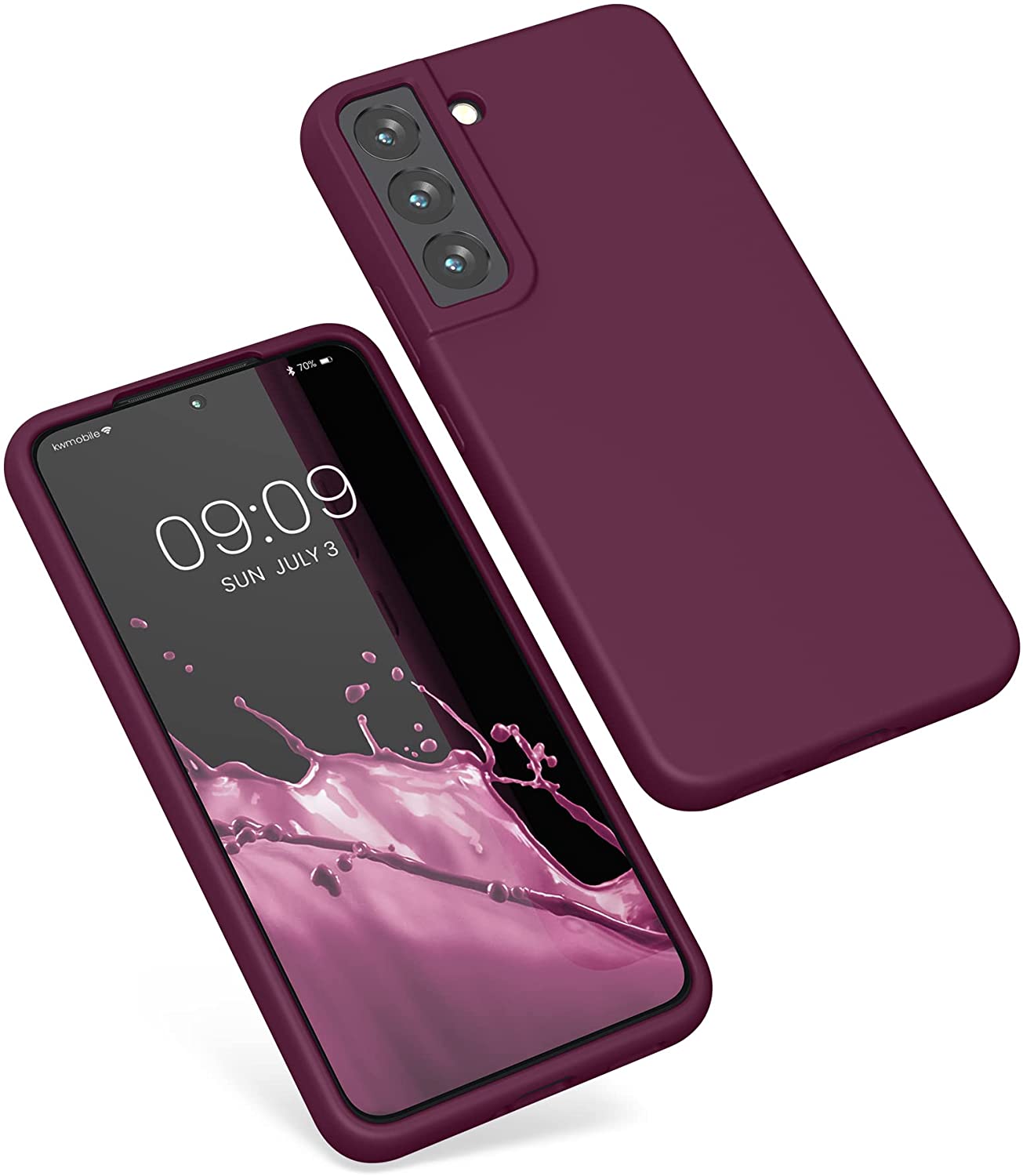 KW Samsung Galaxy S22 Θήκη Σιλικόνης Rubberized TPU - Bordeaux Purple - 56756.187