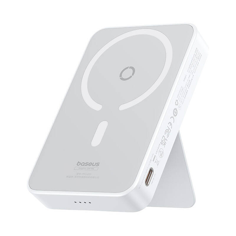Baseus MagPro Magnetic PPCXZ05 - Ασύρματο MagSafe PowerBank 5000mAh 20W με Καλώδιο Type-C to Type-C - White