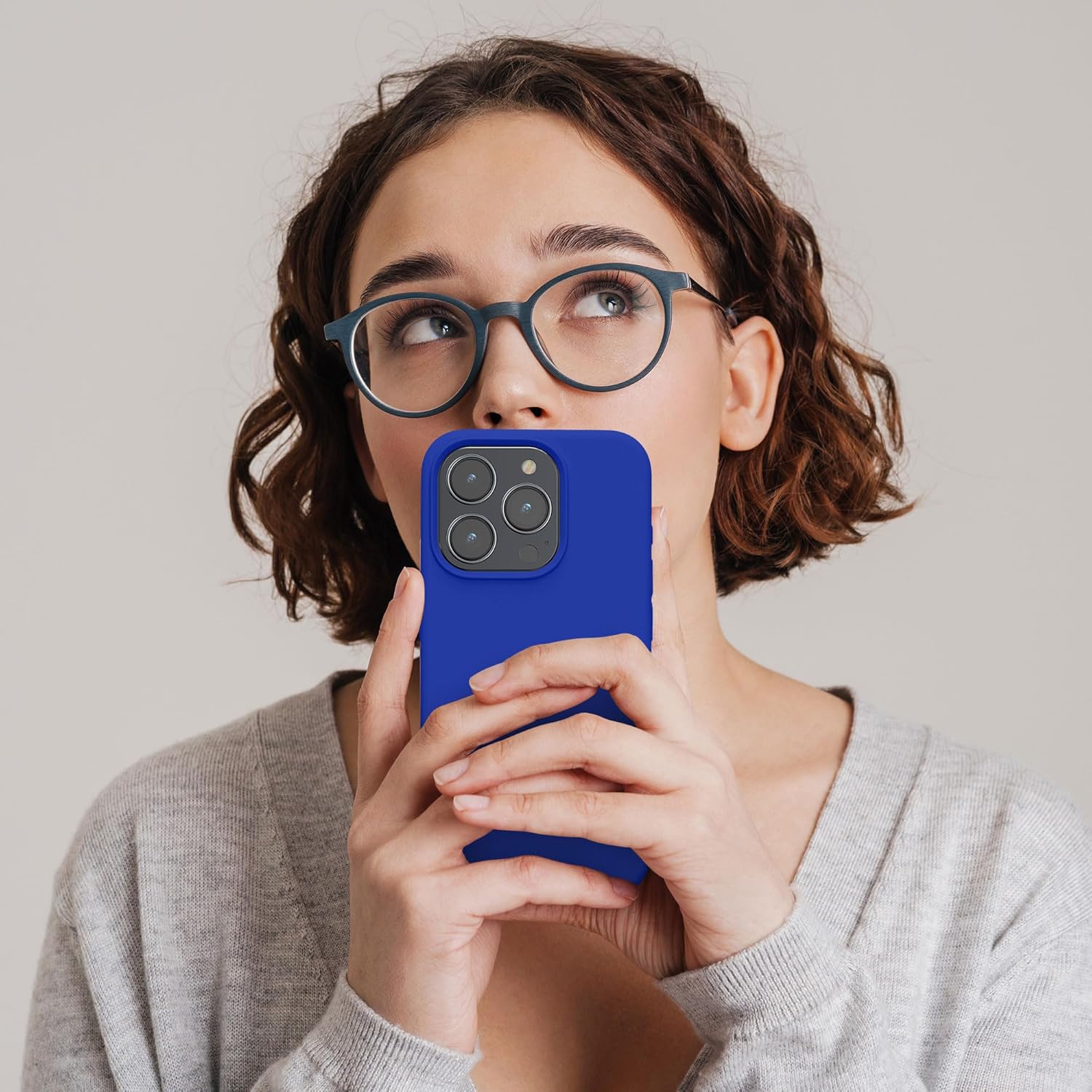 Kalibri iPhone 15 Pro Θήκη Σιλικόνης με MagSafe και 2 Αντιχαρακτικά Γυαλιά Οθόνης - Baltic Blue