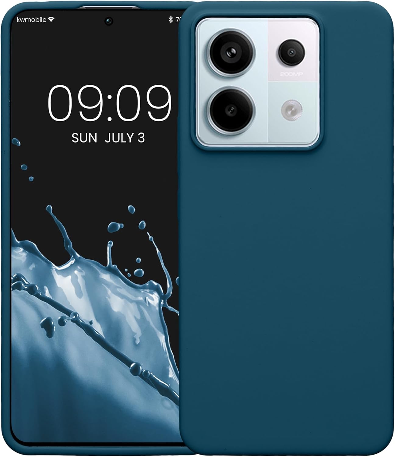 KW Xiaomi Redmi Note 13 Pro 5G / Poco X6 5G Θήκη Σιλικόνης Rubberized TPU - Petrol Matte