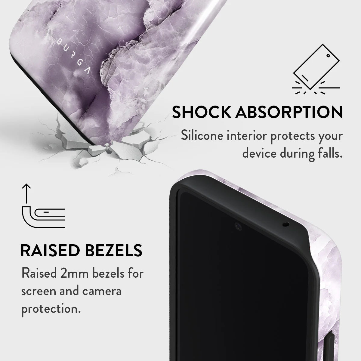 Burga Samsung Galaxy A55 5G Fashion Tough Σκληρή Θήκη - Black Currant