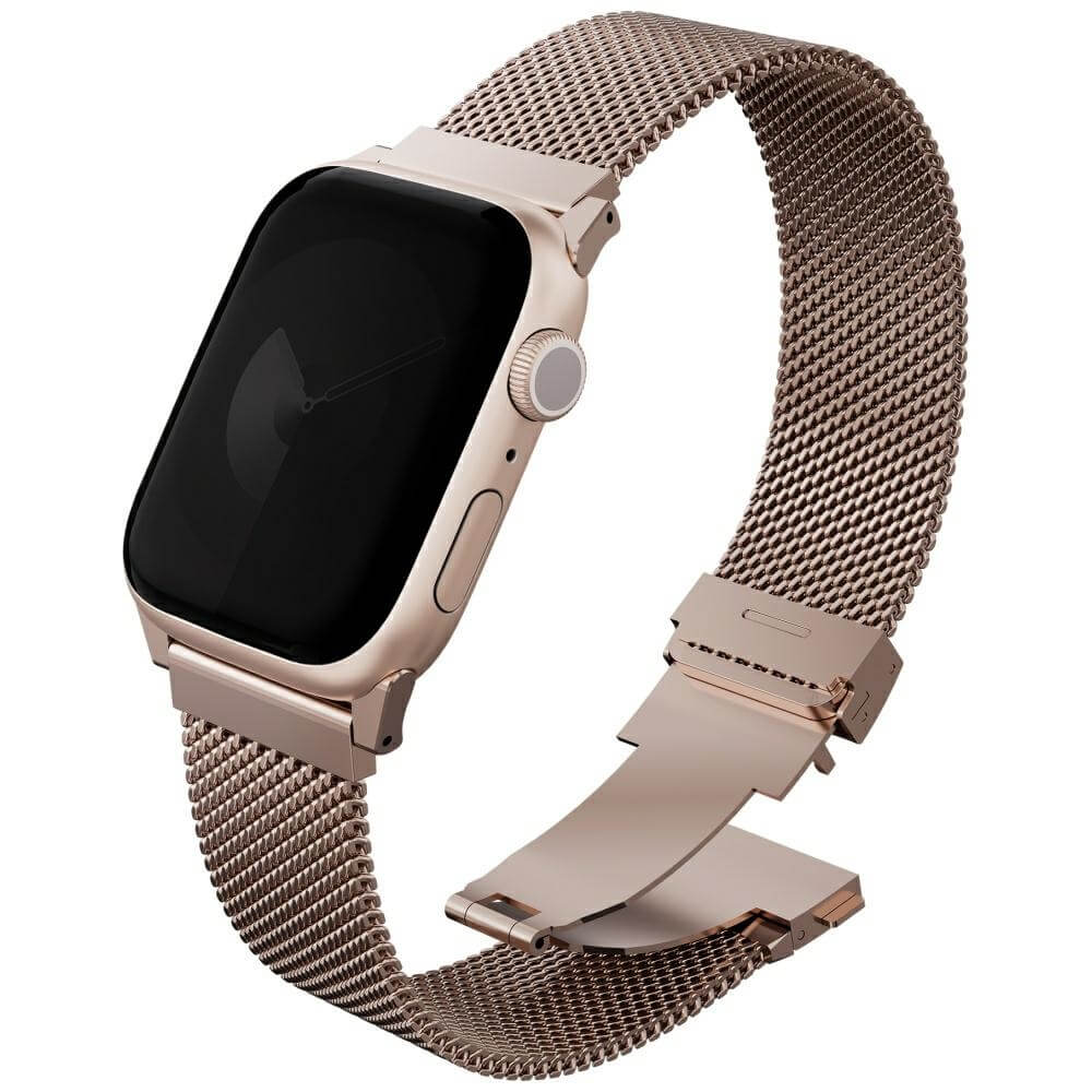 Uniq Λουράκι Apple Watch 4 / 5 / 6 / 7 / 8 / 9 / SE / SE 2 / Ultra / Ultra 2 - 44 / 45 / 46 / 49 mm Dante Pro από Ανοξείδωτο Ατσάλι - Metallic Rose