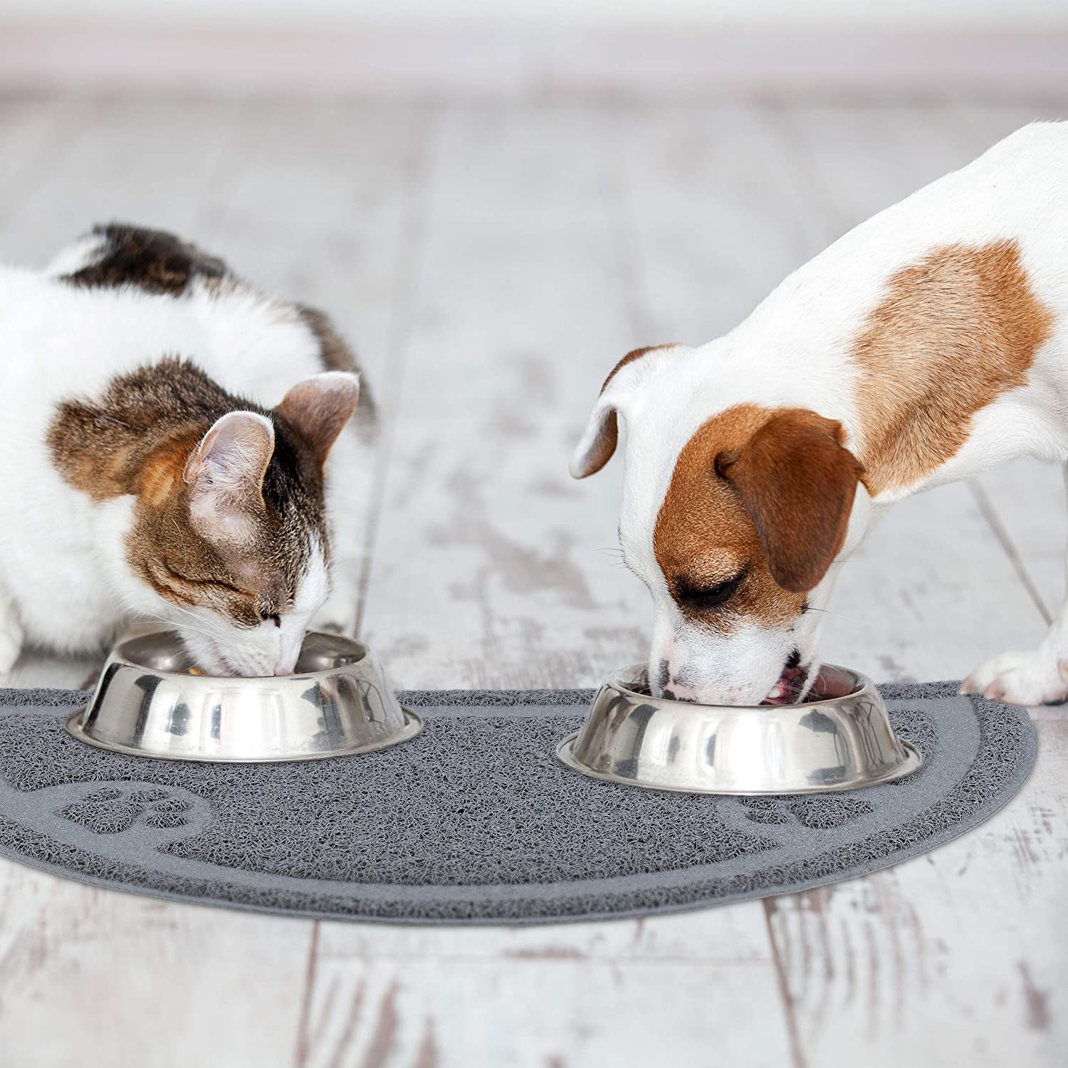 Relaxdays Χαλάκι PVC για την Είσοδο της Τουαλέτας - Grey - 4052025910280