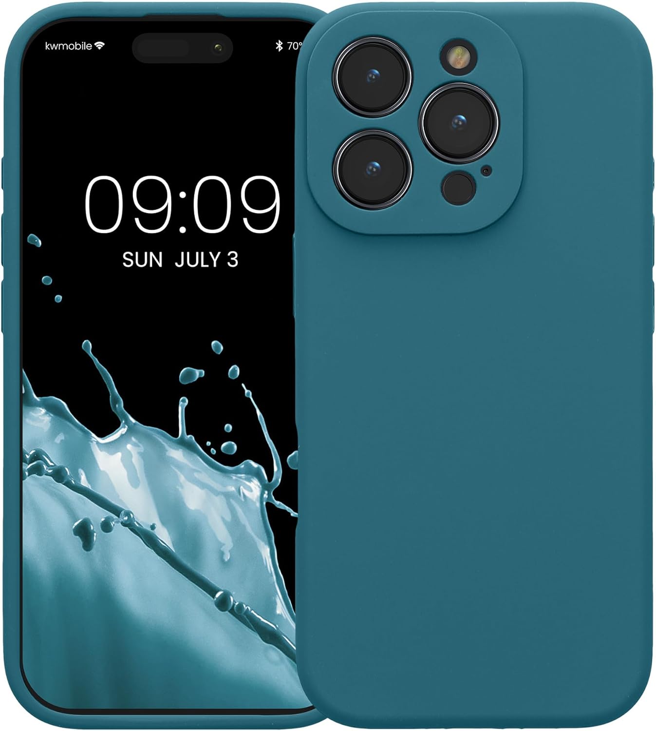 KW iPhone 16 Pro Θήκη Σιλικόνης Rubberized TPU - Matte Petrol