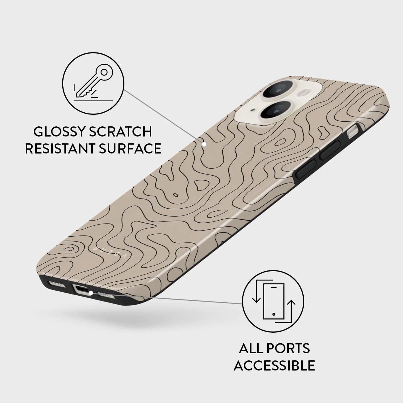 Burga iPhone 14 Plus Fashion Tough Σκληρή Θήκη - Wild Terrain