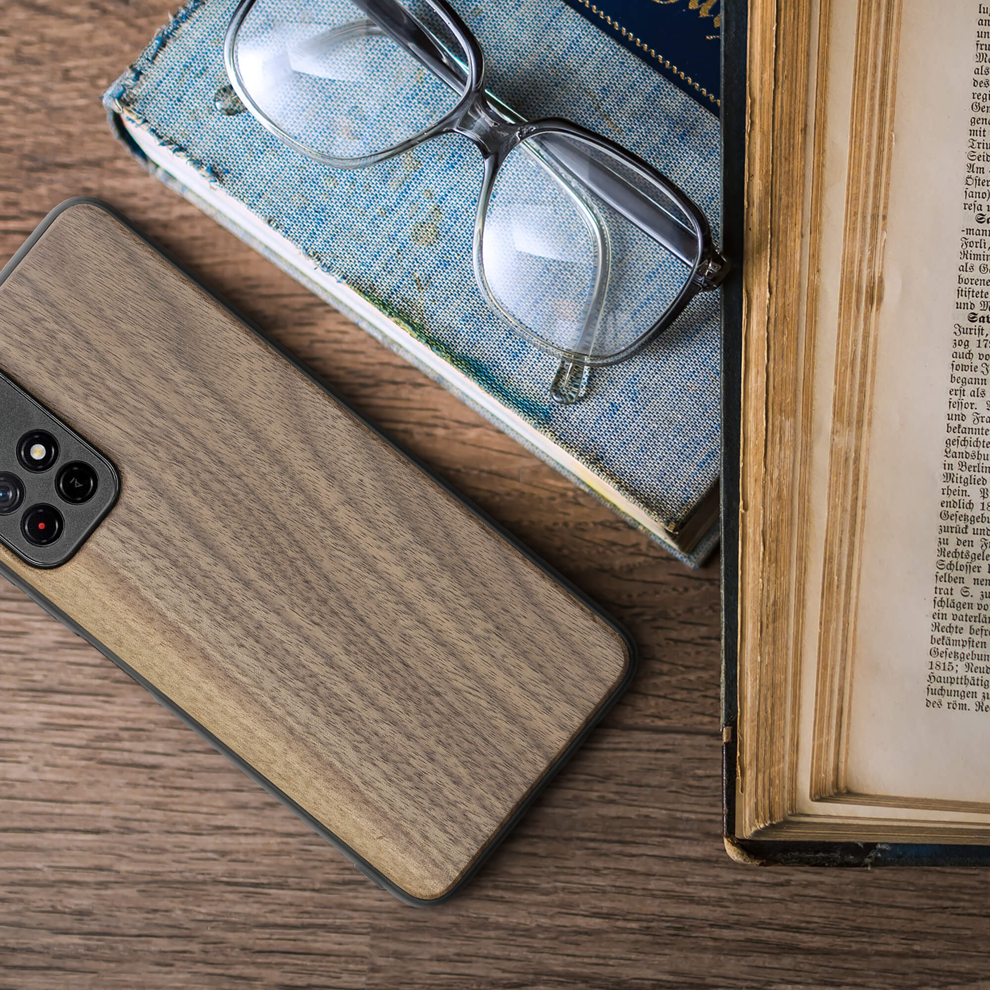 KW Xiaomi Poco M4 Pro 5G / Redmi Note 11S 5G Θήκη από Φυσικό Ξύλο - Dark Brown / Black - 58094.18