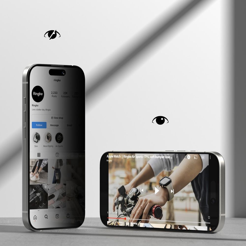 Ringke iPhone 17 - Easy Slide - Αντιχαρακτικό Γυαλί Οθόνης - 2 Τεμάχια - Privacy