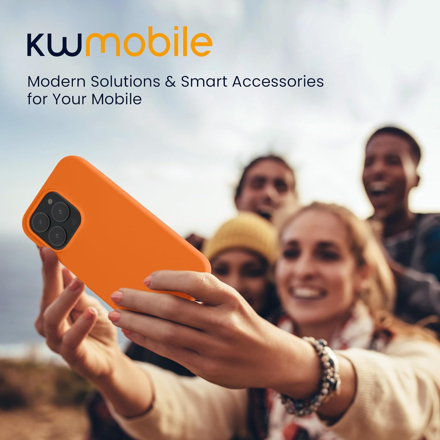 KW iPhone 15 Pro Max Θήκη Σιλικόνης Rubberized TPU - Fruity Orange - 61956.150