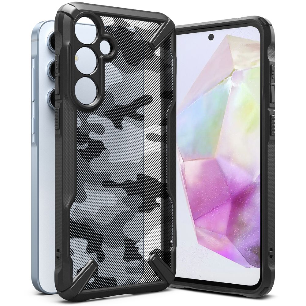 Ringke Samsung Galaxy A35 5G Fusion X Σκληρή Θήκη με Πλαίσιο Σιλικόνης - Camo Black