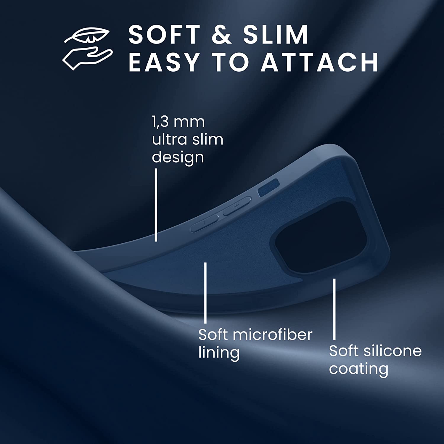 KW iPhone 14 Pro Max Θήκη Σιλικόνης Rubberized TPU - Navy Blue - 59082.116