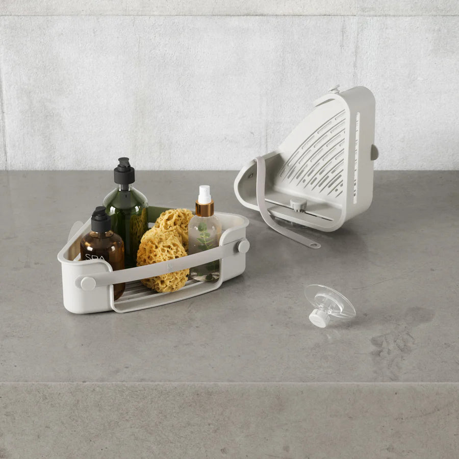 Umbra Flex Αυτοκόλλητο Επιτοίχιο Γωνιακό Ράφι Ντουζιέρας - Grey