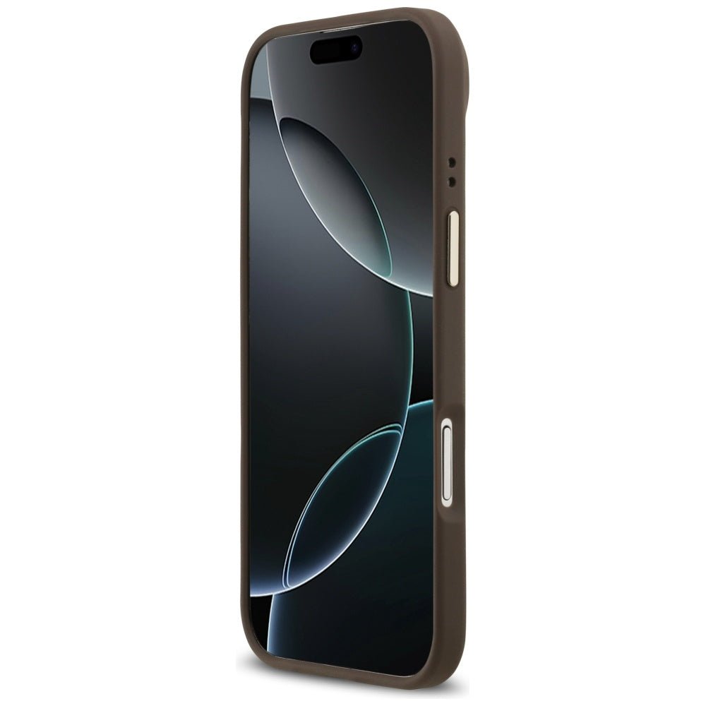 Guess iPhone Air - 4G Stripe MagSafe - Θήκη με Επένδυση Συνθετικού Δέρματος - Brown - GUHMP17MPG4SEMCW
