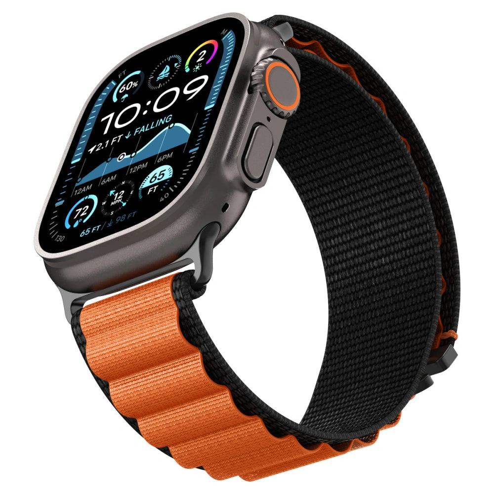 Spigen Λουράκι Apple Watch 8/9/10/11 - SE (1/2/3) - Ultra (1/2/3) – 44/45/46/49mm - WBF1 - Black / Orange