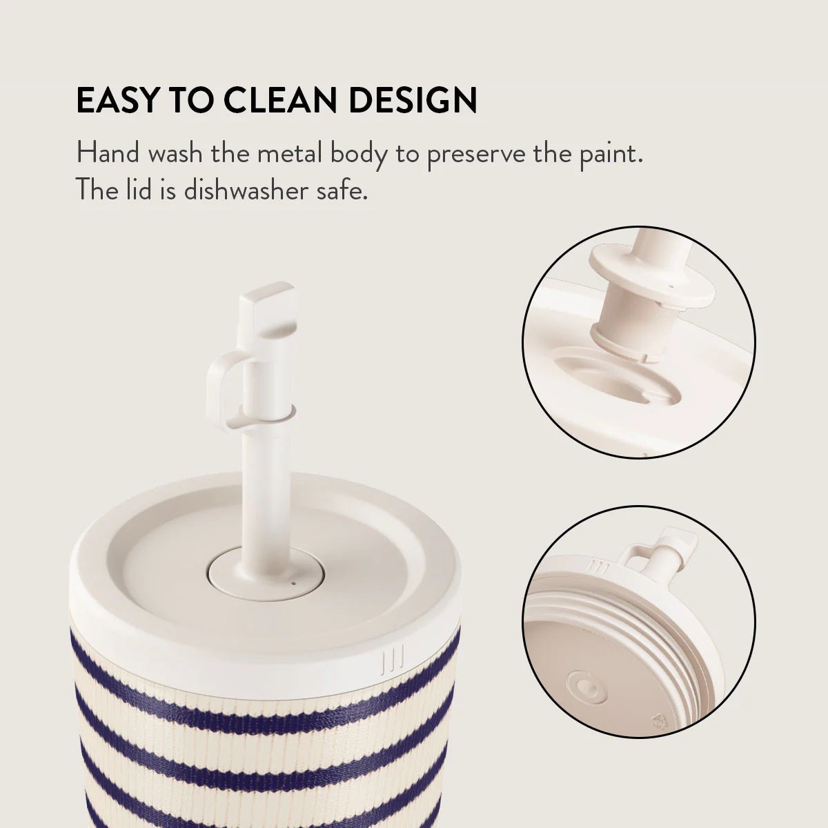 Burga Κούπα θερμός από Ανοξείδωτο Ατσάλι με καλαμάκι - 700ml - Old Money