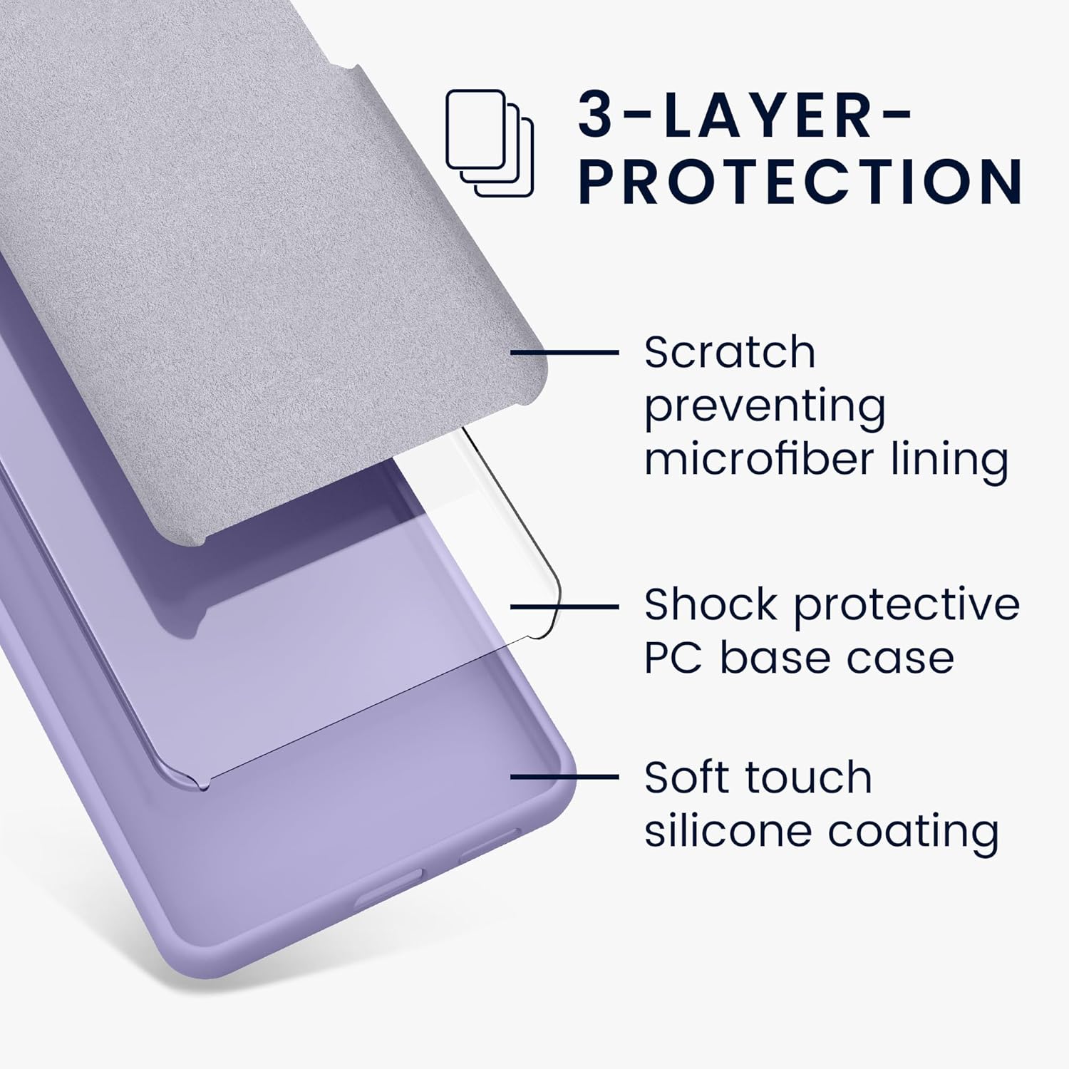 KW iPhone 15 Pro Θήκη Σιλικόνης Rubberized TPU - Lavender