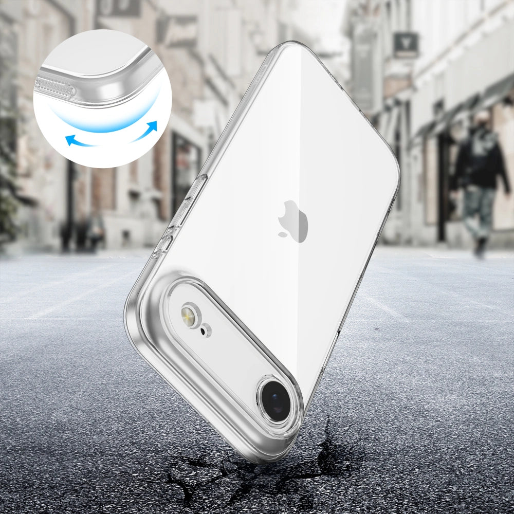 Tech-Protect iPhone Air Flexair Σκληρή Θήκη με Πλαίσιο Σιλικόνης - Διάφανη